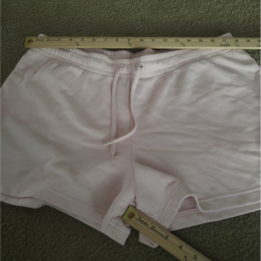 Nike Sweat Shorts Womens XL Pink Excellent French Terry Drawstring Dolphin